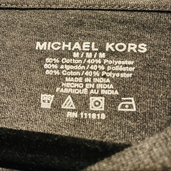 Michael Kors men’s long sleeve lounge shirt dark gray - Picture 4 of 4